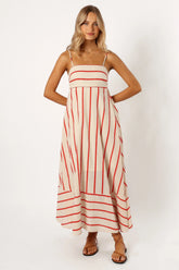 Brea Maxi Dress - Cream Stripe