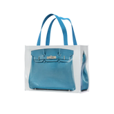 GroceryBags Creative imitation platinum bag printed woven bag cobalt blue fitness leisure bag