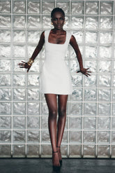 Lysandre Crepe Mini Dress - Ivory