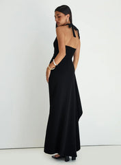 Guisefene Halter Maxi Dress Black