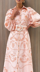 Xander Long Sleeve Maxi Dress - Natural