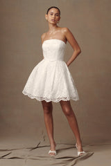 Eileen Lace Mini Dress - White