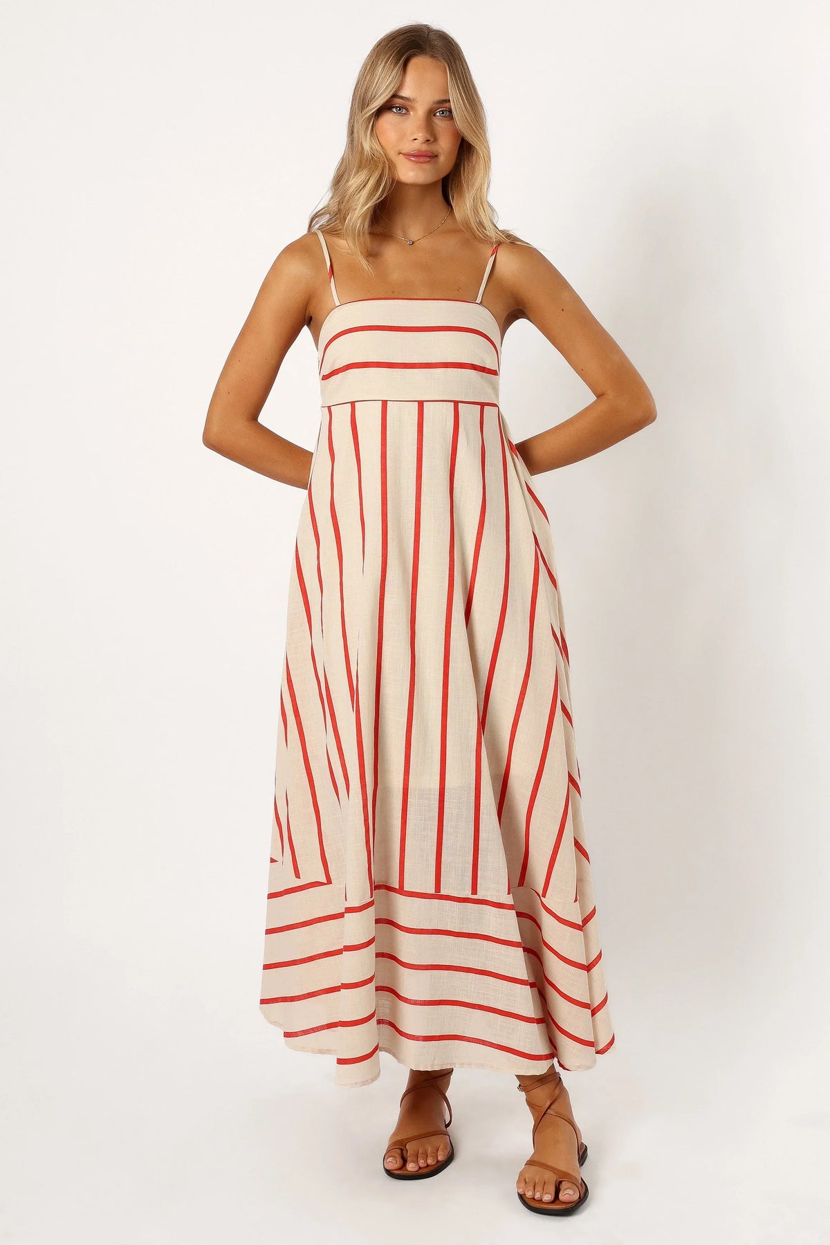 Brea Maxi Dress - Cream Stripe